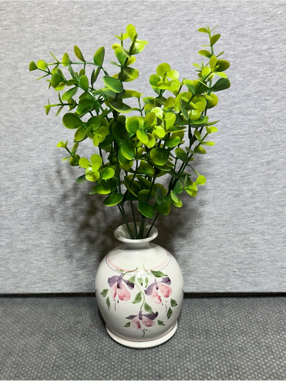 Vintage studio art ceramic pottery bud vase Hand painted cottage core, aesthetic